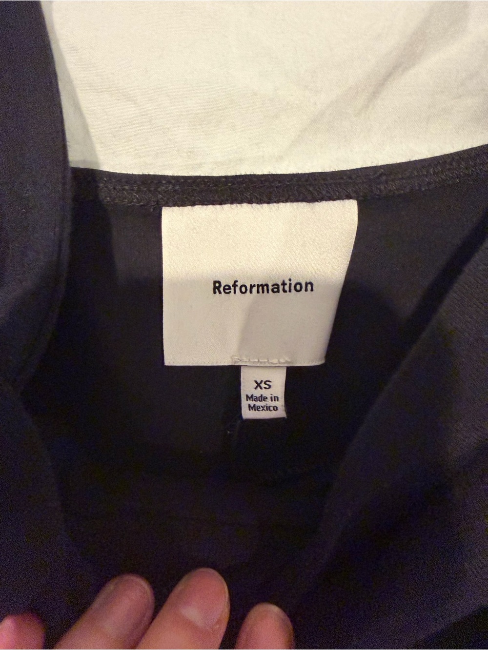 Reformation Black Ruched Square-Neck Tank - Picture 5 of 5